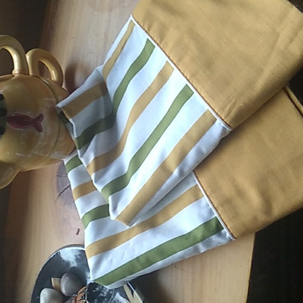 🫒 PILLOW CASES 1970s PAIR CUSTOM FIT MONTICELLO Harvest Gold & Avocado Retro